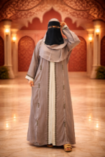 🖤 Al Aqsa Royal Beige Noor Borka - Image 2