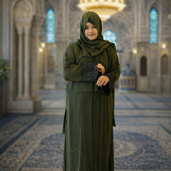 Olive Noor Jafran Abaya