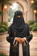 Al Aqsa Zafran Double Layer Premium Borka - Image 2