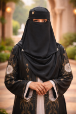 Al Aqsa Zafran Double Layer Premium Borka - Image 3